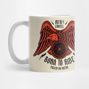 Born To Ride Eagle Mountain Biking Graphic - Blood Mug